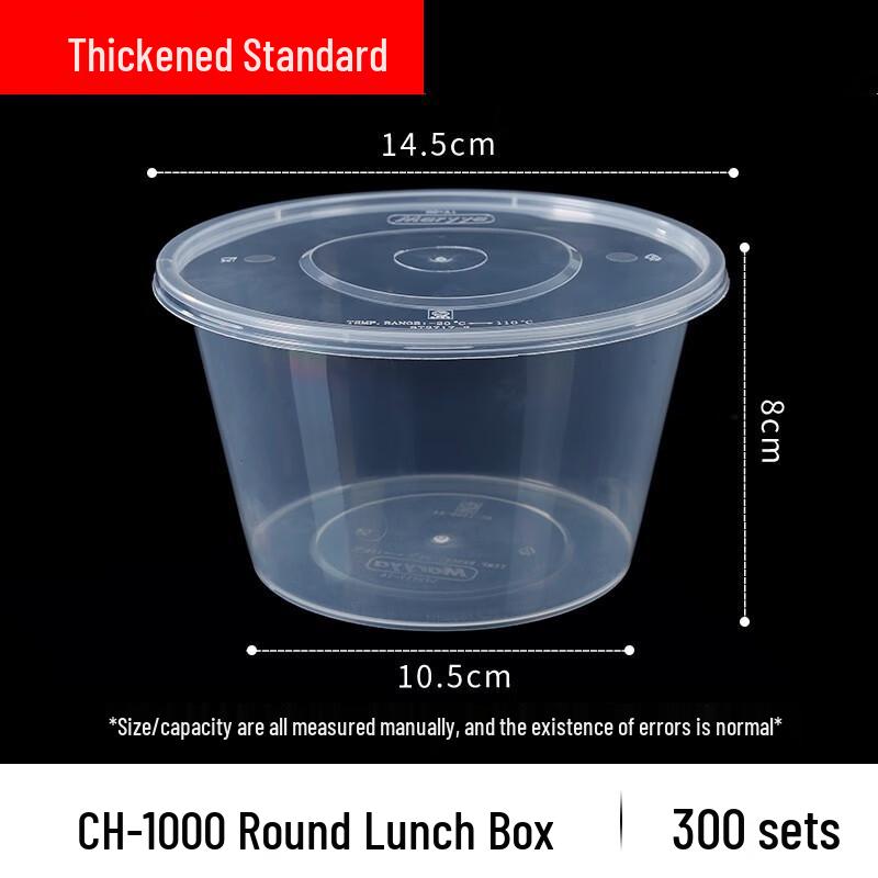 MARYYA Disposable Food Grade Plastic Bowls with Lids