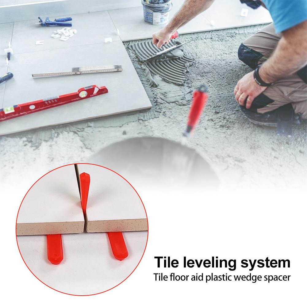 100pcs/set Leveling Wedges Tile Spacers for Flooring Leveler Locator Spacers