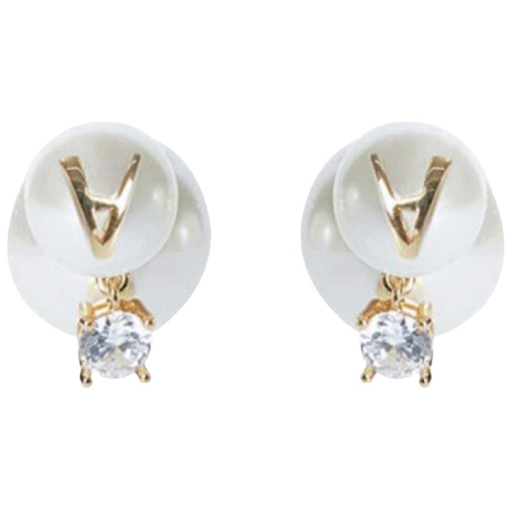 925 Silver Niche Pearl Double-Sided Earrings - Versatile, Light Luxury Front & Back Wear for Women.