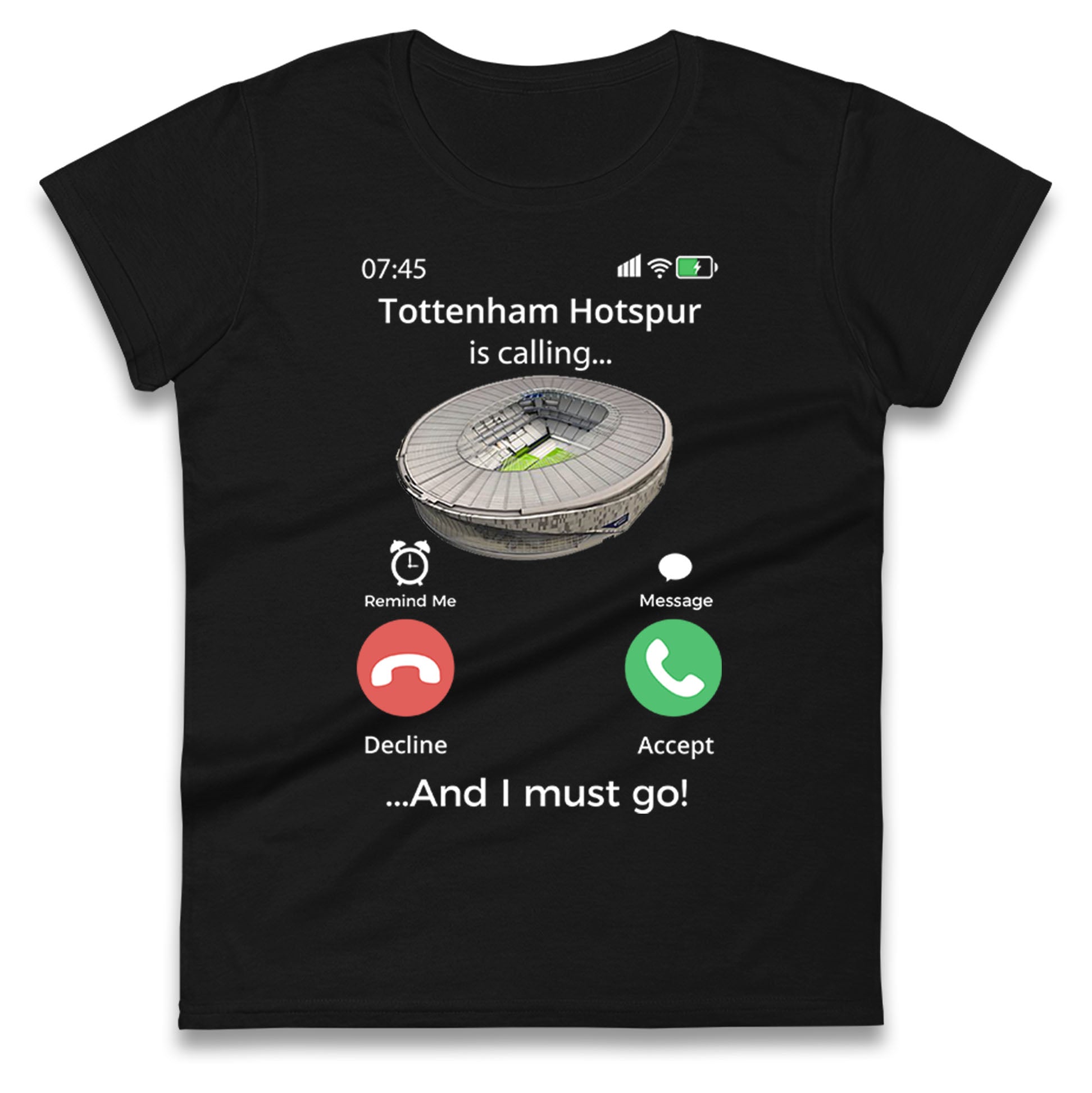 Tottenham Hotspur Football Womens T Shirt Mens Tops Tees Unisex Tottenham Hotspur Is Calling Top XL