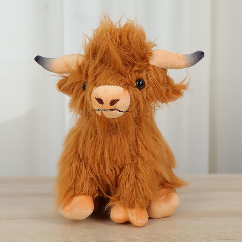 Highland Cow Simulation Of Scottish Highland Cattle Plush Toy Cow Doll To Send Children Gifts To Accompany