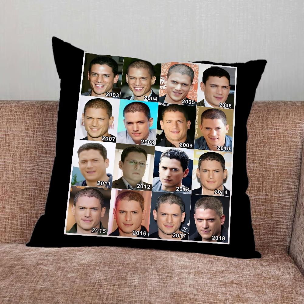 W-Wentworth Miller Pillow Case For Home Bedroom Car Office Decoration Living Room Sofa Cushion Cover Suitable