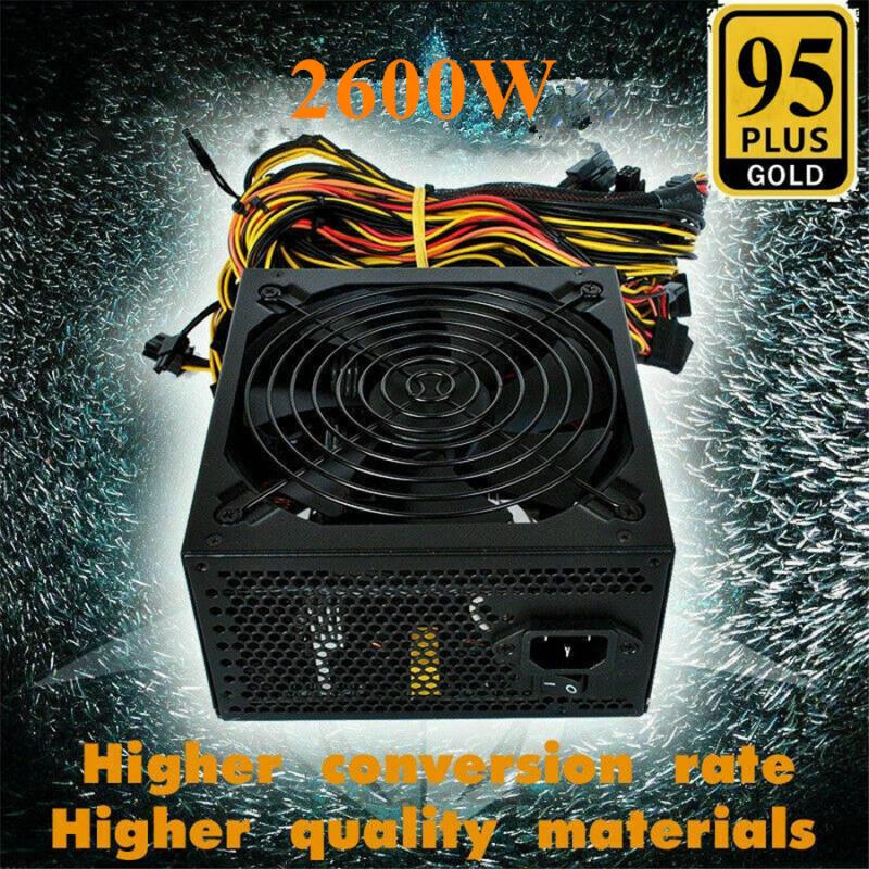 2600W Mining Power Supply For 8 Graphics Card 1060/1070/370/470/570/580/380/480