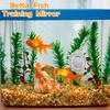 Mini Betta Fish Training Mirror Retro Style Teasing Fish Mirror Fish Teaser Toy  Aquarium Decor