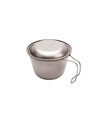 Snow Peak Deep Titanium Sierra Cup with Stainless Lightweight and Perfect for and Outdoor Activities Lid, E-314R, Steel, Measuring, BBQ, Camping,