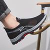 Men'S Breathable Mesh Sneakers, Slip-On Athletic Shoes, Solid Color Fabric Upper, Rubber Sole, Round Toe, Low Top, Casual Sports Style