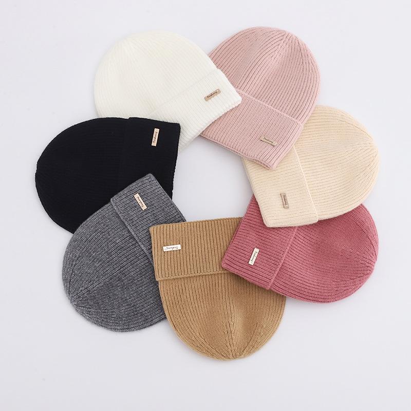 Knitted Hat for Women In Autumn and Winter Warm Plus Velvet Thick Korean Style Wool Hat Fashionable Ear Protection Hat Casual Travel Cold Hat