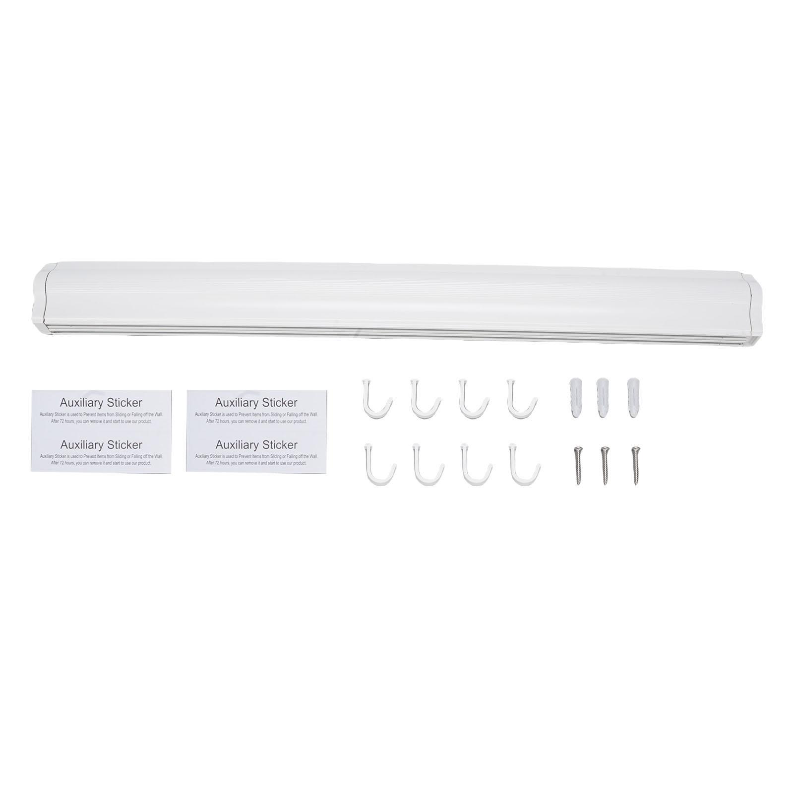 60cm Wall Mounted Clothes Drying Rack Retractable Hidden Laundry Drying Mesh Net for Laundry Room Bathroom