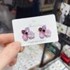Süße kleine weiße Blume Ohrstecker für Damen Runde Strasssteine Ohrringe Trendiger Süßer Schmuck Geschenk