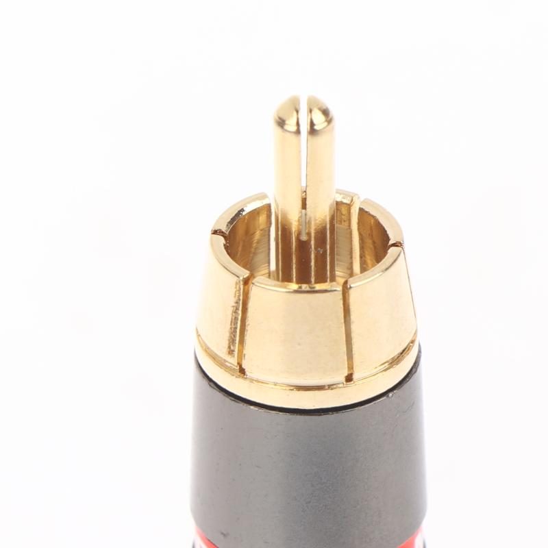 2/6/10Pcs Solder Plug Gold-Plated Monster Copper Male Plug Wiring Audio And Video Red Black Extension Socket