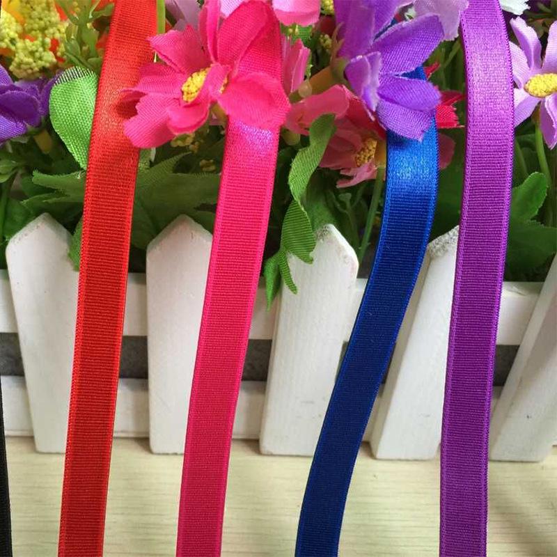 1CM Umweltfreundliches Nylon Glänzendes Elastisches Band - Samt BH Schulterträger mit 08 Haken
