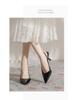 8369-5 Women's Closed Toe Stiletto High Heels - Summer 2023 Patent Leather Pointed Sandals