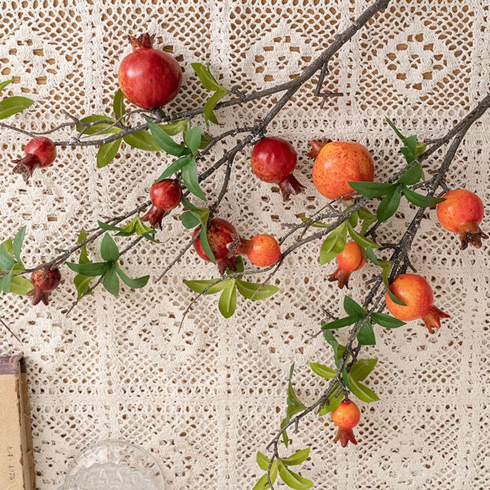 Plastic Simulation Pomegranate Fruit Realistic Fake Plants  Home Living Room Decor