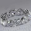 Sparkling White Heart-shaped Inlaid Synthetic Zirconia Ring for Women's Daily Wear Banquet Party Jewelry Accessories Gifts
