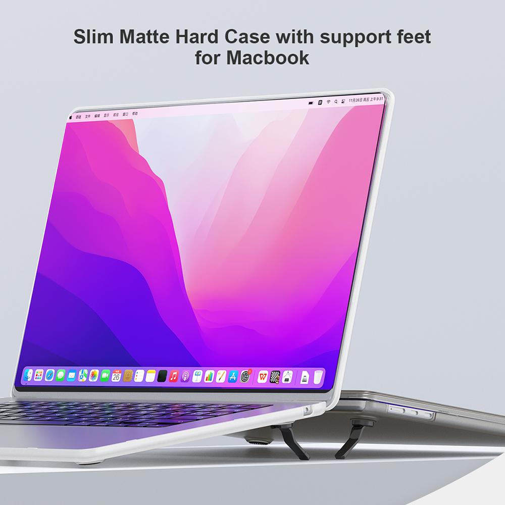 For MacBook Pro 14 inch (2024) (2021) A2442/(2023) A2779 Kickstand Case Slim Matte Laptop Hard Case