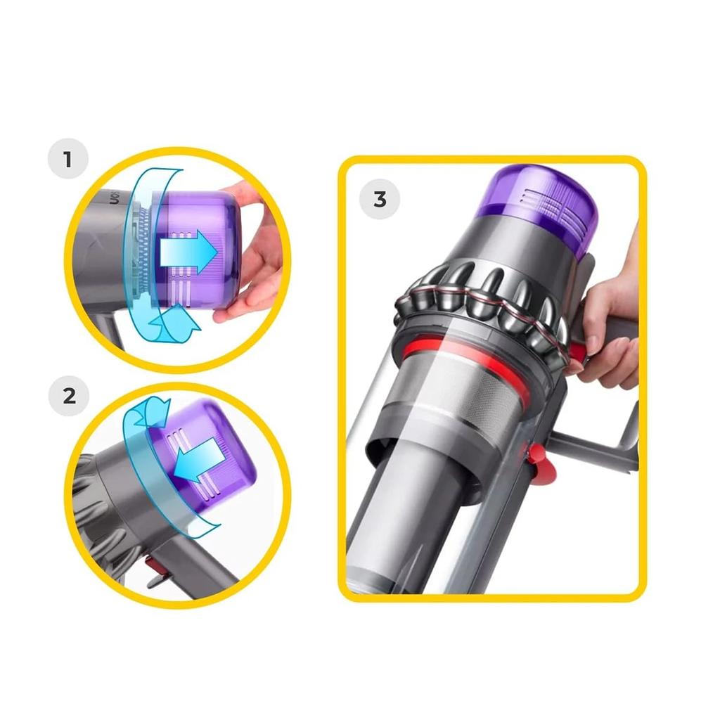 Replacement Soft Roller Cleaner Head and Rotating Brush for Dyson and Digital Slim Includes V10 Slim HEPA SV18, V10, Vacuums. 2-Pack Filters. [Used]