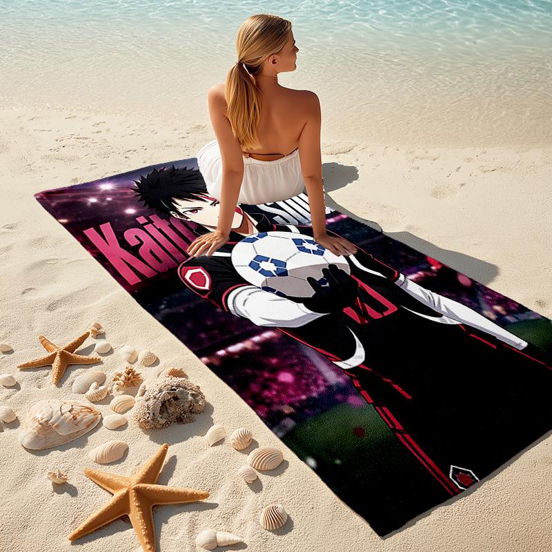 1pc Soccer Hero Action Cartoon Quick Dry Microfiber Bath Towel for Swimming Surfing Camping Unisex Holiday. SJT720183