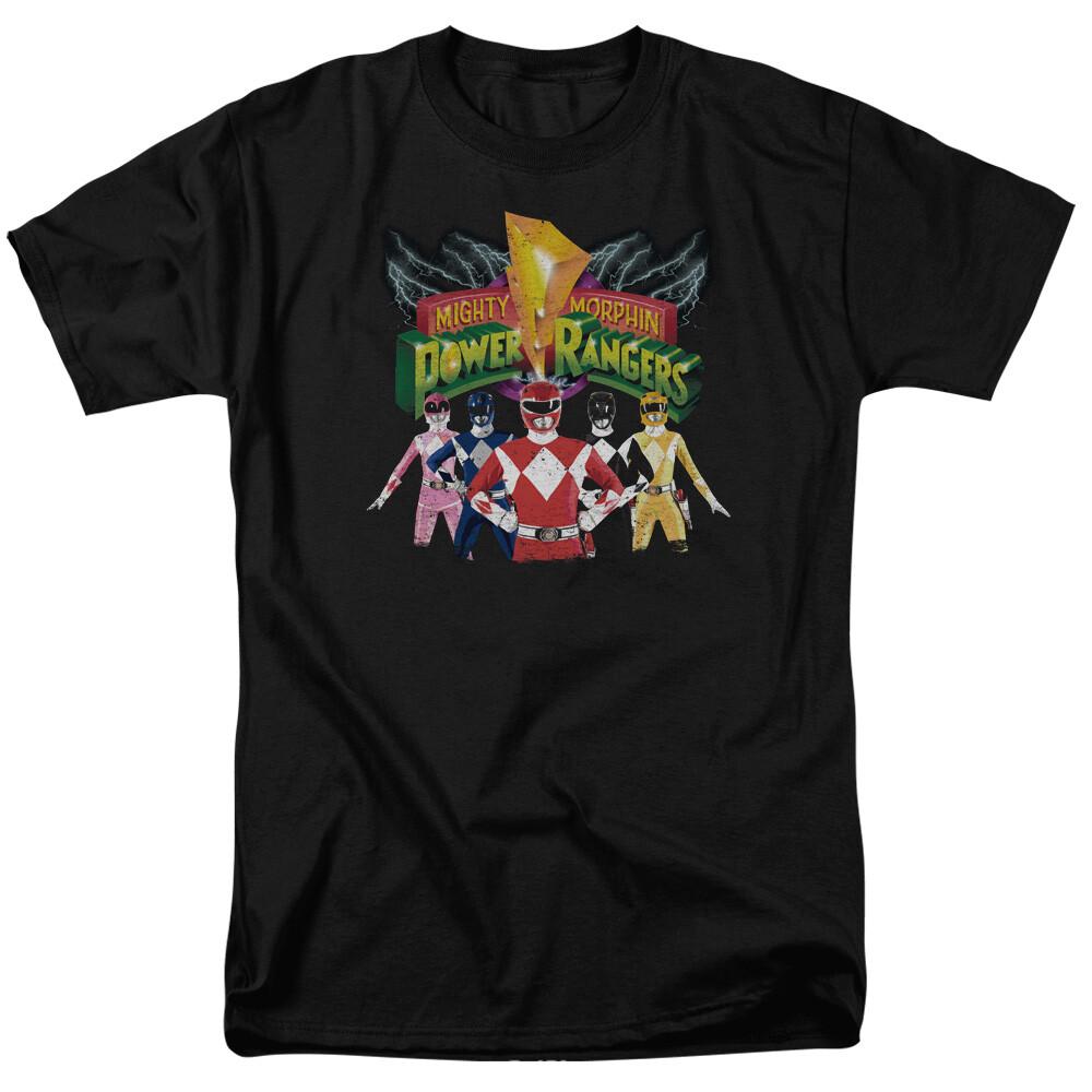 Power Rangers Rangers Unite Mens T-Shirt S-5XL Mighty Morphin Graphic Tee S