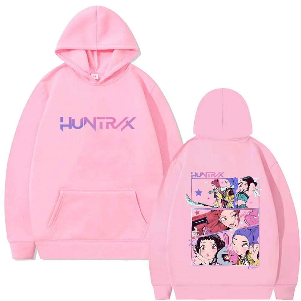 Movie KPop Demon Hunters Rumi Mira Zoey Graphic Hoodie Men Women Korean Fashion Trend Streetwear Unisex Pullover