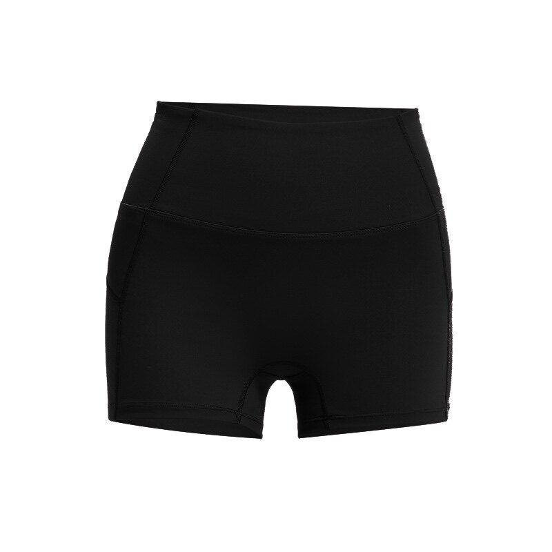 

Fashion Elastic Skinny Running High Waist Track Shorts Black S