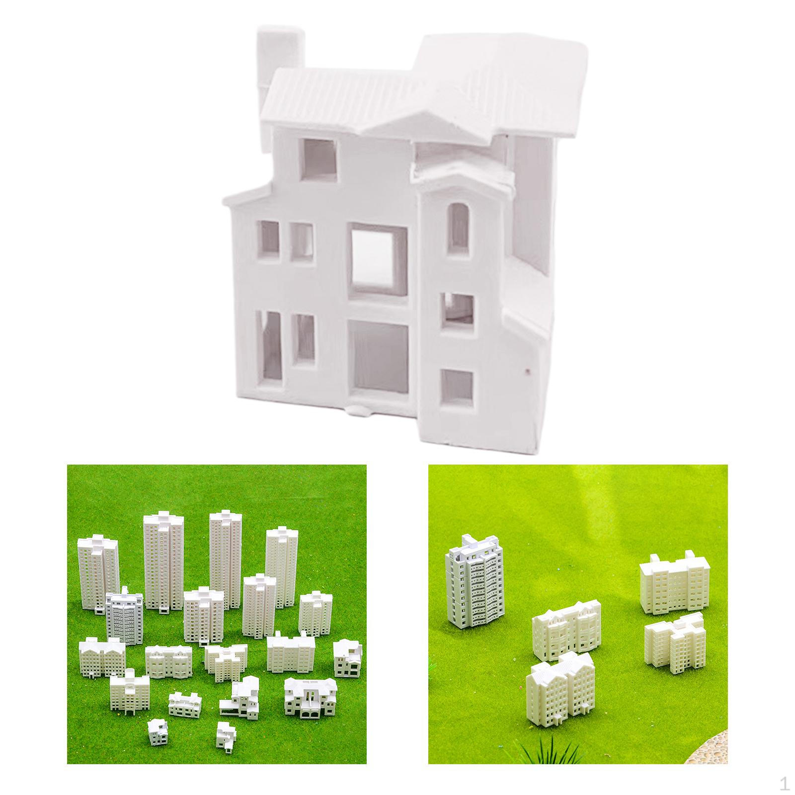 

1/500 Dollhouse Miniature Unpainted House Parking Street Railway Landscape Trains Train Scenes Style C