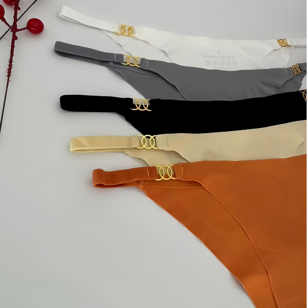 Nahtlose Damen Ice Silk Dreieck Sportunterwäsche mit sexy Metallschnalle