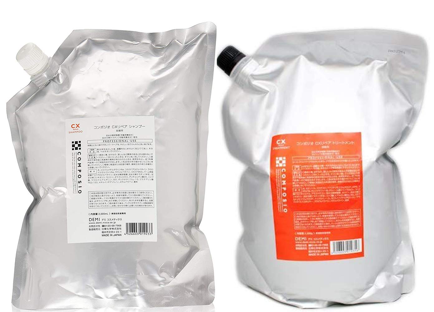 

Demi Composio CX Repair Shampoo & Treatment Refill 2000ml, 2000g