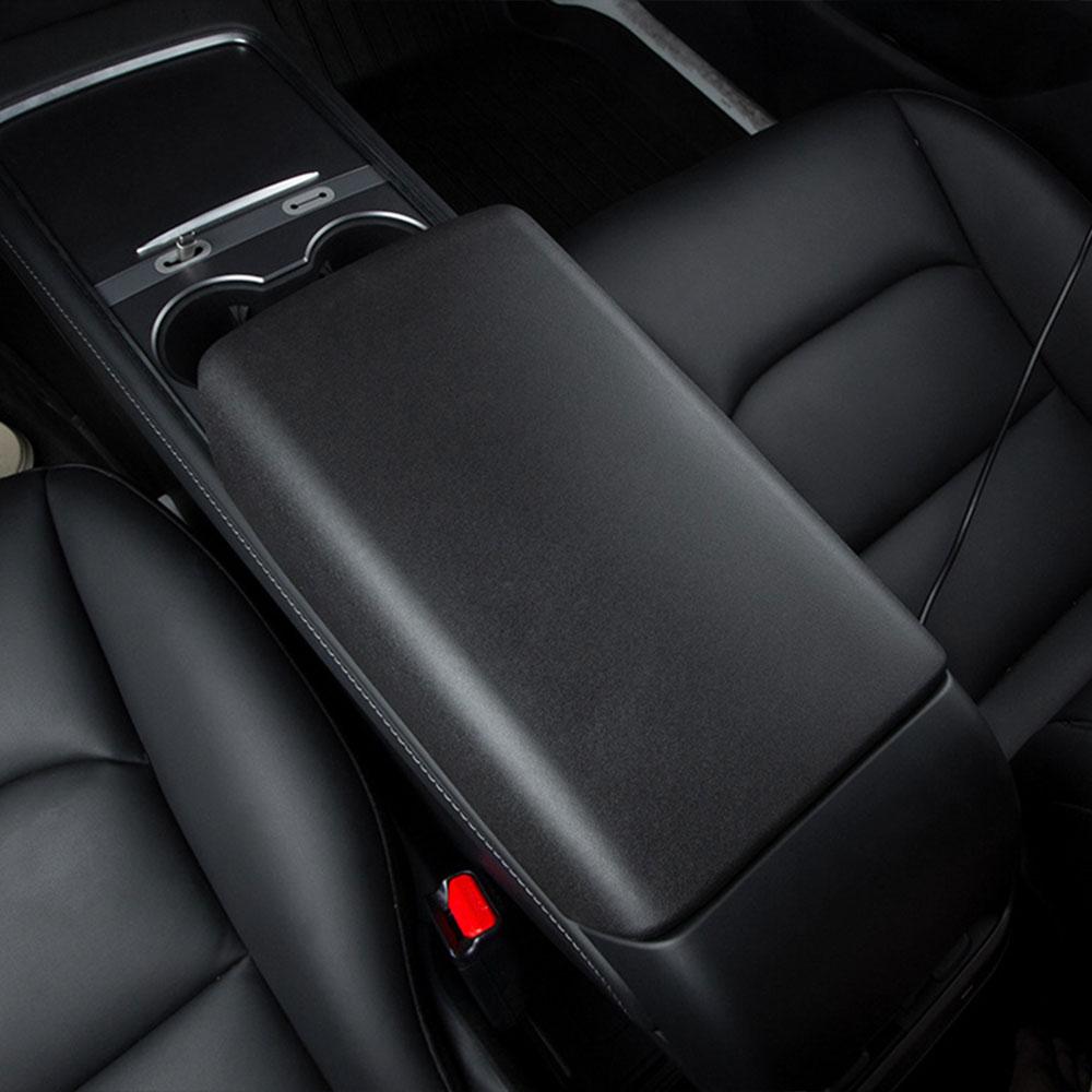 Car Armrest Box Center Console Car Armrest Cushion TPE Car Arm Rest Pad Cover For Tesla Model 3 Y Interior Replacement Parts