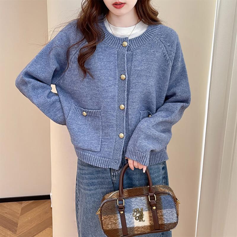 

Tangshi Women s Round Neck Knitted Cardigan S