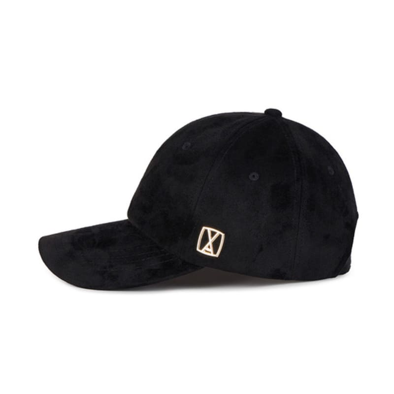 VARZAR VA Square Suede Ball Cap Black