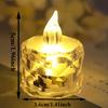24 Pcs Patterned Flameless Candle Lights, LED Electronic Simulation Flameless Candle Lights, Tea Lights, Suitable for Birthdays, Weddings, Parties