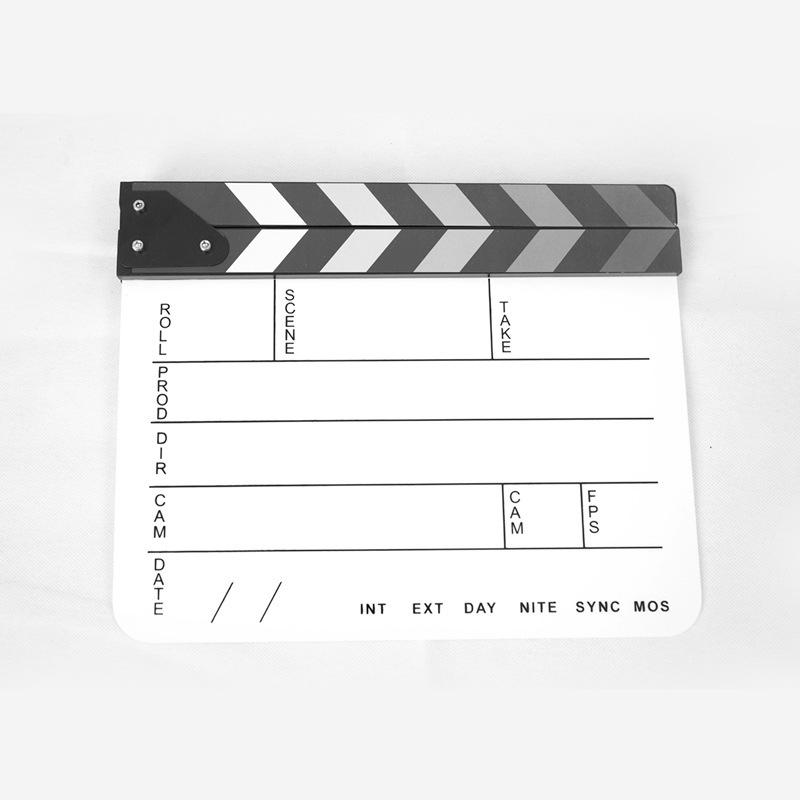Acrylic Striped Movie Clapperboard Photography Prop