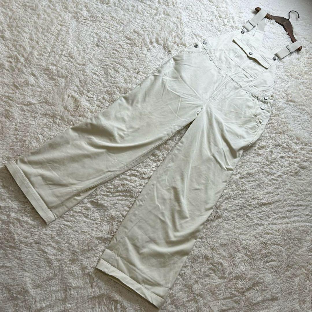 WEGO Overalls Ivory Cotton Blend Loose Casual F
