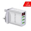 3-Port USB Digital Display Mobile Charger - Multi-USB Smart Travel Charger