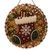 Diamond Painting Christmas Ornament Kit Faux Pearl Hanging Kit, DIY 3D Beads Handmade Festive Home Decor Art Craft, Acrylic Gem Board for Window,