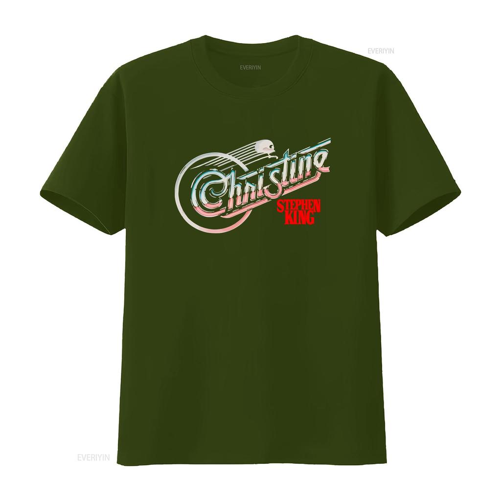 Christine Stephen King Book Fan Art T Shirt Stylish Design for Horror Lovers vintage Washed Breathable graphic Stretched