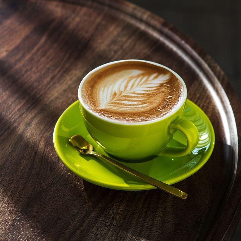 Barista empfiehlt Keramik Kaffeetasse und Untertasse Set 3. Generation verdickt caboo latte professionelle Latte Art Tasse 350