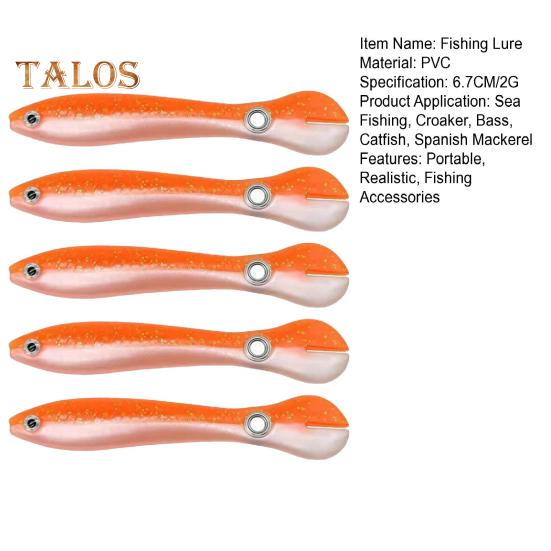 1/3/5 Stück 6,7 cm/2 g weicher Schmerlenköder PVC bionische Schmerle mit Loch künstlicher Angelköder Salzwasser Süßwasser Bass Zander Forelle Schlangenkopffischen