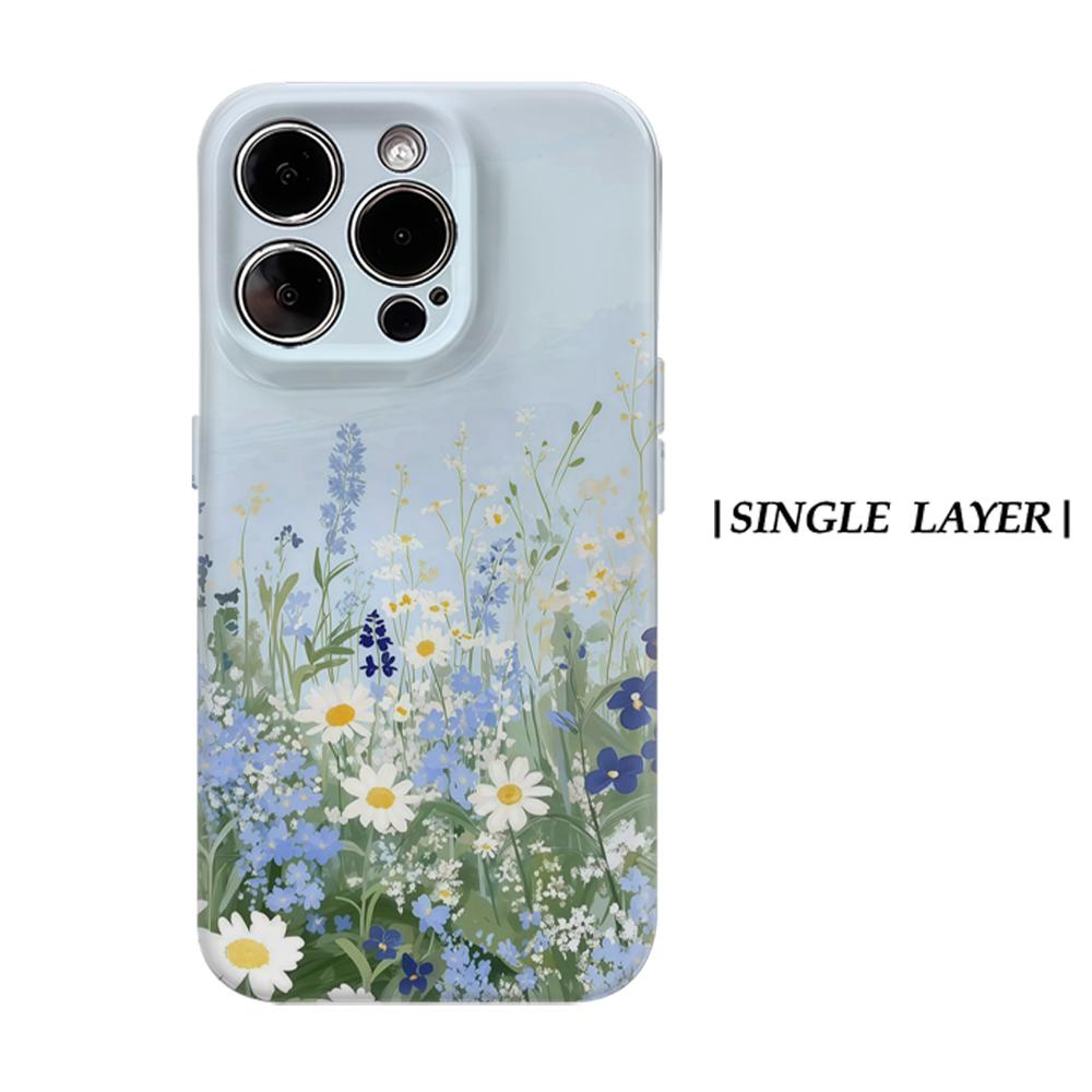 

Daisy & Blue MeadowFor Magnetic Phone Case for IPhone 17 16 15 14 13 Pro Max Plus Single Double-layer Tough Case IPHONE17PROMAX