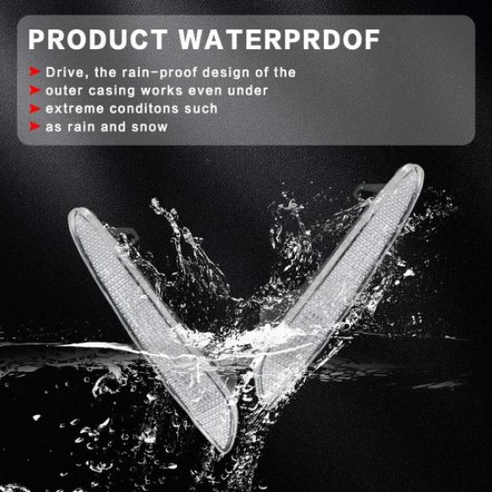 Pair Clear Bumper Side Marker Lights For 2003-2006 Mercedes Benz E-Class W211