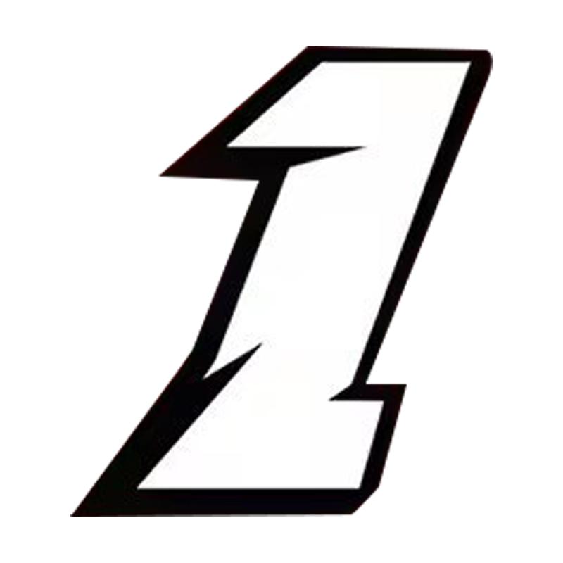 1PC Motorcycle Reflective Sticker,Helmet Decoration,Waterproof And Wear-Resistant,Arabic Numeral Sticker,Motorcycle Accessories