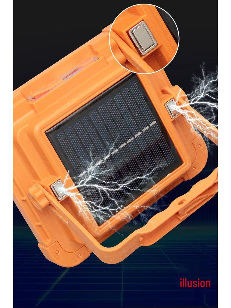 Outdoor Multifunctional Solar Floodlight with Long-lasting Battery for Emergency Lighting