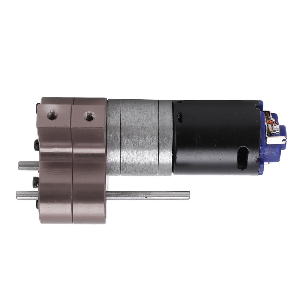 RC Gearbox Metal Speed Change Gear Box with 370 Motor for WPL C14 1/16 RC Military TruckTitanium Color