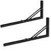 Shelf Bracket Foldable, 24” L 2 Pcs , Heavy Duty Floating Shelf Brackets, Brackets for Shelves, 5mm Thick Matte Black L Shelf Bracket,Steel Shelving