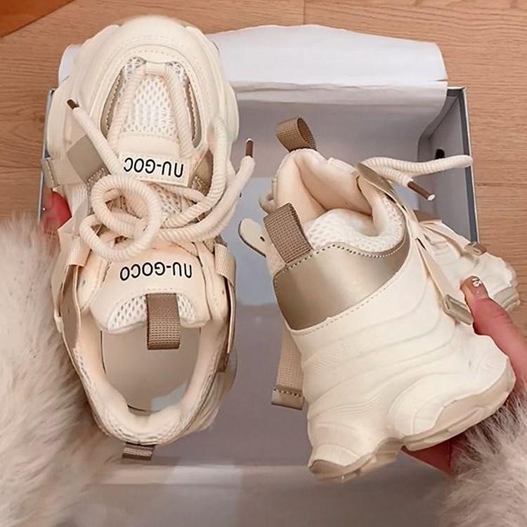 Fried Street Shows Little Daddy Shoes Women's Spring New Mesh Breathable Casual Shoes Sports Shoes