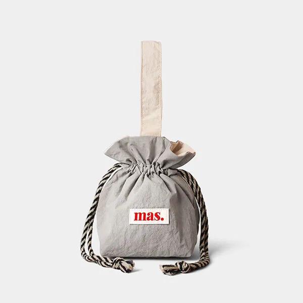 Handle String bag_Solid Gray