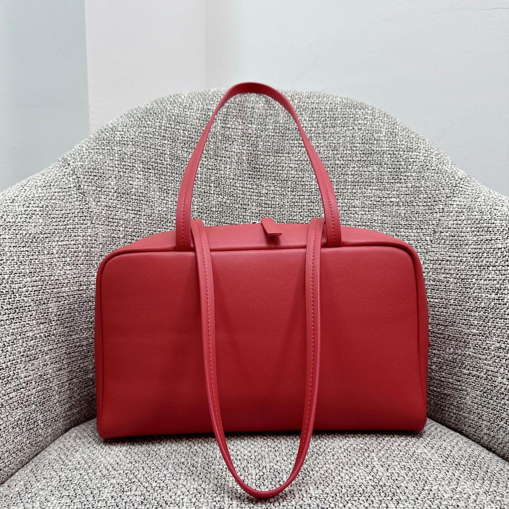 First layer cowhide astra bowling long handbag TR minimalist pillow bag shoulder underarm commuter bag women