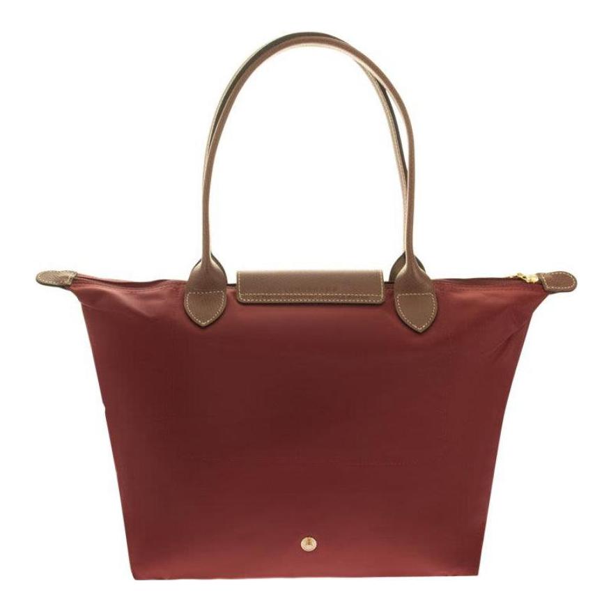 Longchamp Logo Foldable Zipper Tote Bag Women Tote Bags Red 2605089P59