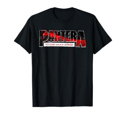 Official Pantera Vulgar Display Of Power Logo Red T-Shirt