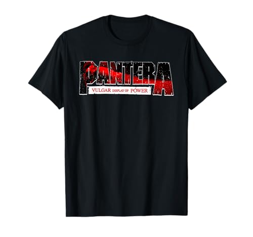 Official Pantera Vulgar Display Of Power Logo Red T-Shirt